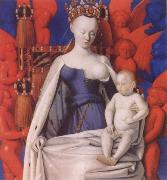 Jean Fouquet Virgin and Child Surrounded by angels oil painting artist